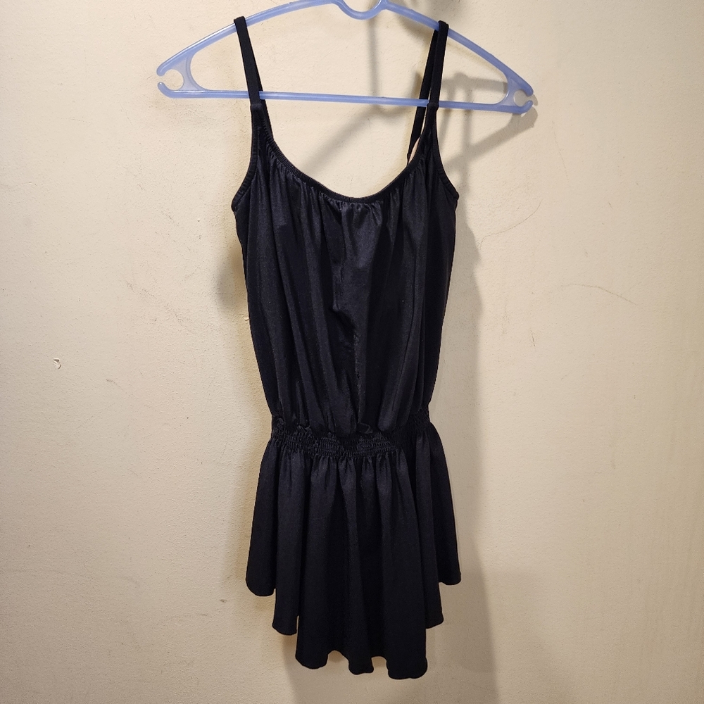 LE COVE Vintage Black Sleeveless Swimsuit Dress Size 10